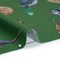 1 Yard Linen and Rayon Woven Green, Blue, and Beige Bird Print Fabric
